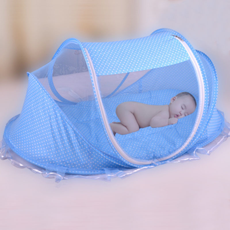 Foldable Baby Bed Net with Pillow – Portable & Mosquito Protection