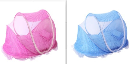 Foldable Baby Bed Net with Pillow – Portable & Mosquito Protection